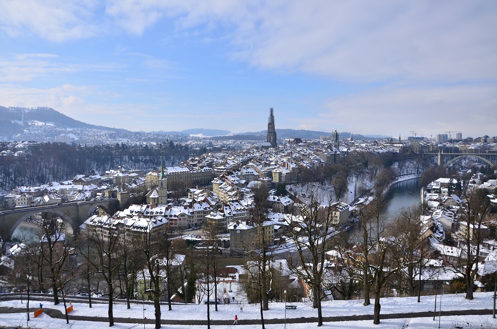 Die Schweizer Hauptstadt Bern Bern im Winter 2013