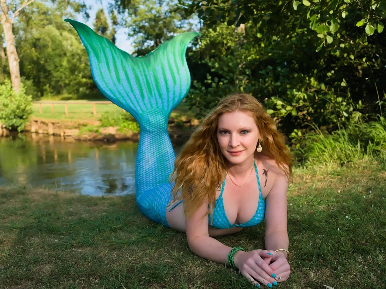 Kreative Porträtfotografie in der Fränkischen Schweiz - fantasievolle Meerjungfrau-Aufnahme